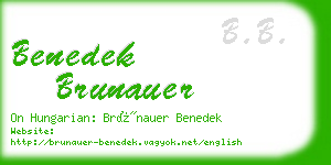 benedek brunauer business card